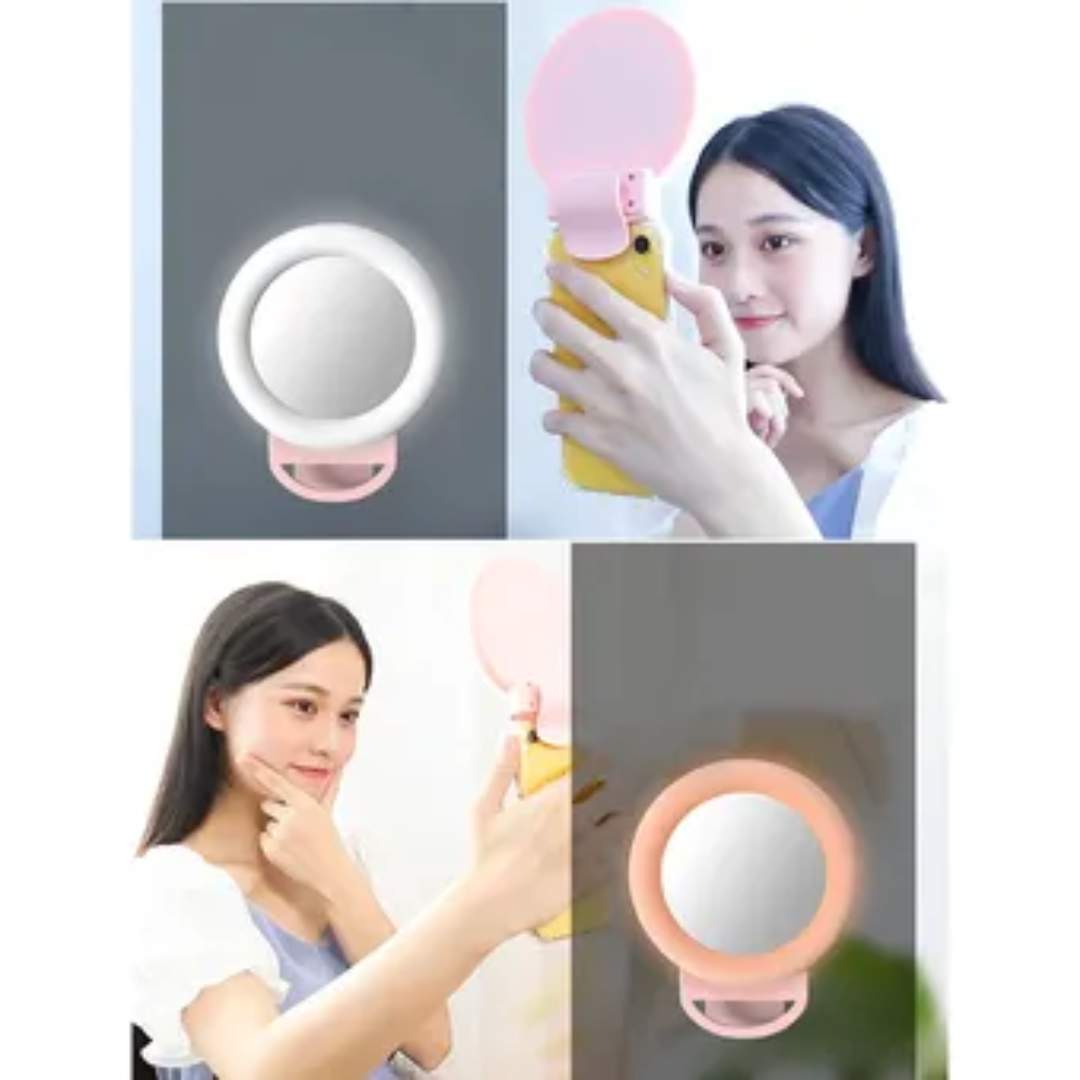 Mini Aro De Luz Con Espejo Para Celular